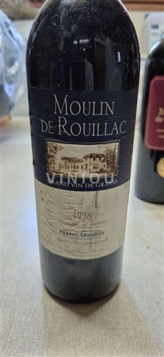 Bordeaux Pessac-Léognan Moulin de Rouillac 1998