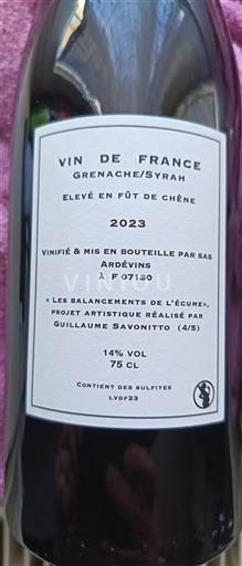 Rhônedalen Ospecificerad ArdéVins Les Balancements de l'écume 2023