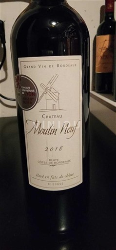 Bordeaux Blaye-Côtes-de-Bordeaux Château Moulin Naft 2018