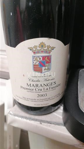 Rượu vang Rouge sec Premier Cru La Fussière Domaine Charles Audoin 2003 Pháp Bourgogne Maranges AOC Premier Cru