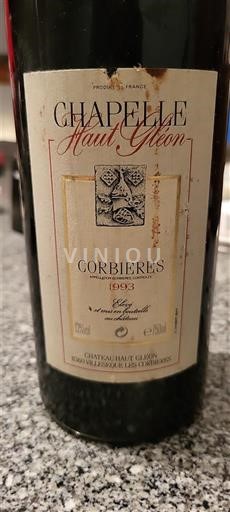 Languedoc Corbières Château Haut Gléon Chapelle Haut Gléon 1993