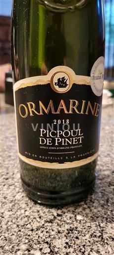 Languedoc Picpoul-de-pinet Ormarine 2018
