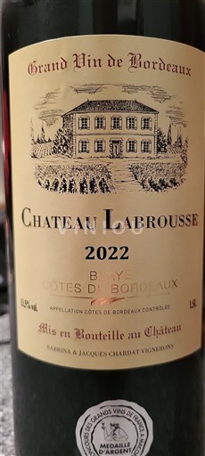 Bordeaux Côtes de Bordeaux Château Labrousse 2022