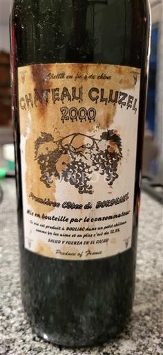 Viinit Rouge sec Château Cluzel 2000 Ranska Bordeaux Premières-Côtes-de-Bordeaux AOC