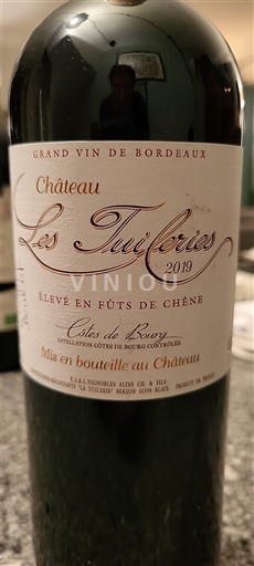 Bordeaux Côtes-de-bourg Château Les Tuileries 2019