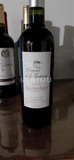 Bordeaux Cadillac-Côtes de Bordeaux Domaine La Martinière 2019