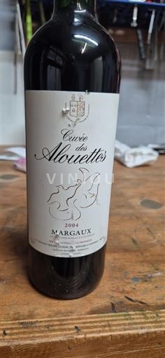 Bordéus Margaux Cuvée des Alouettes des Alouettes 2004