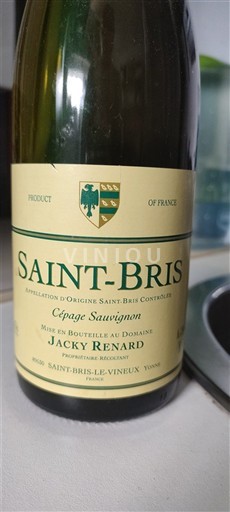 Vinos Blanc sec Domaine Jacky Renard 2020 Francia Borgoña Saint-Bris AOC