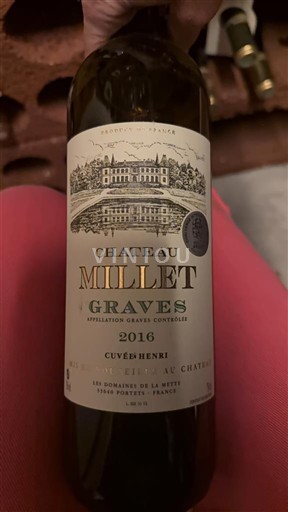 Bordeaux Graves Château Millet Henri 2016