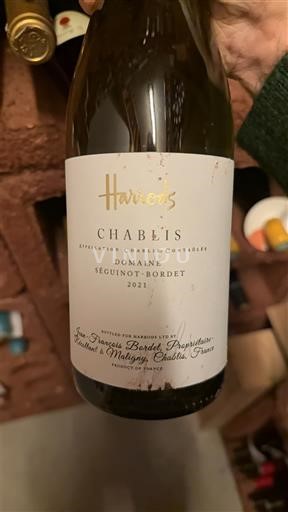 Borgogna Chablis Domaine Seguinot-Bordet Harrods 2021