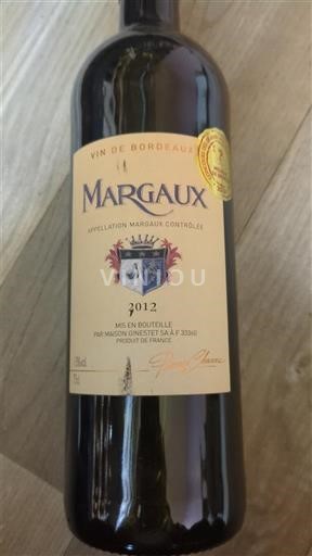 Bordéus Margaux Pierre Chaneau 2012