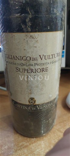 Базиліката Аglianico del Vulture Superiore Cantina di Venosa Superiore 2017
