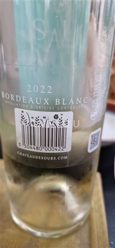 Bordeaux Bordeaux Blanc Château Sours 2022