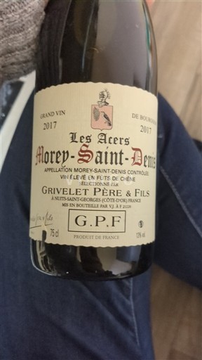 Bourgogne Morey-saint-denis Grivelet Père & Fils Les Acers 2017