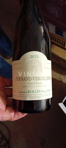 Borgonha Pernand-vergelesses Domaine Rollin Père et Fils Les Cloux 2022