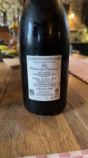 Dolina Loare Saumur Puy-Notre-Dame Château Fosse-Sèche Réserve du Pigeonnier 2010