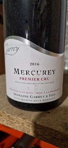 Бургундія Меркуре Premier Cru Domaine Garrey & Fils 2016