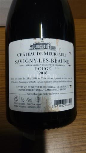 Bourgogne Savigny-lès-beaune Château Meursault 2016