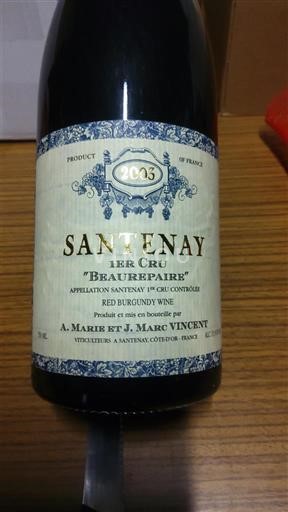 Bourgogne Premier Cru A. Marie et J. Marc Vincent Beaurepaire 2003