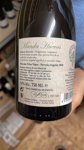 Aragonien Ikke specificeret Manda Huevos Macabeo Viñas Viejas - Parcela singular 2018