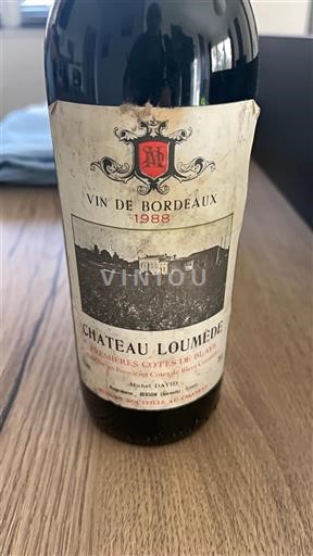Burdeos Côtes de Blaye Château Loumede 1988