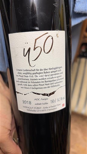 Аргау Ааргау Weingut Forst ü50 2018