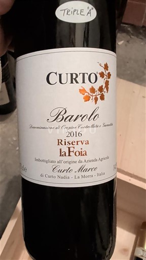 Vinhos Rouge sec Riserva la Foia Curto Marco 2016 Itália Piemonte Barolo DOC