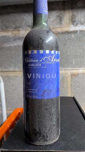 Vinos Rouge sec Crus bourgeois Château Arsac 1995 Francia Burdeos Margaux AOC