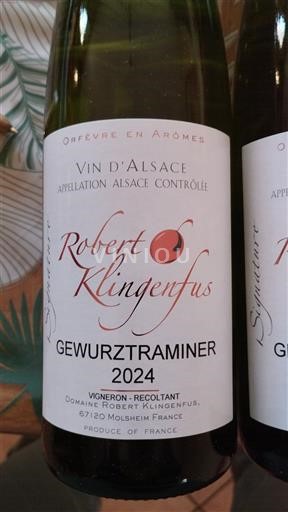 Alsácia Gewurztraminer Domaine Robert Klingenfus Gewurztraminer 2024