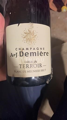 Champagne A&J. Demière Cœur de Terroir Blanc de Meuniers Brut Icke årgångsbetecknad