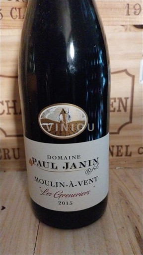 Vinos Rouge sec Les Greneriers Domaine Paul Janin & Fils 2015 Francia Beaujolais Moulin-à-vent AOC