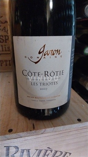 Rhônedalen Côte-rôtie Domaine Garon Les Triotes 2007