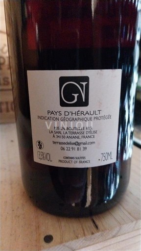 Rượu vang Rouge sec GN Domaine La Terrasse d'Elise Non millésimé Pháp Languedoc Không được chỉ định AOC