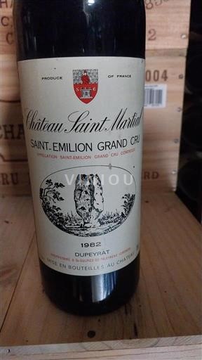 Бордо Сент-Емільйон Гран Крю Grand Cru Château Saint-Martial Dupeyrat 1982