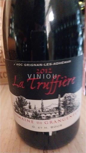Rhônen laakso Grignan-les-adhémar Domaine Grangeneuve La Truffière 2012