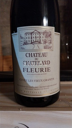 Wijnen Rouge sec Les Vieux Granits Château Chatelard 2015 Frankrijk Beaujolais Fleurie AOC