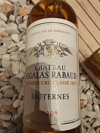 Bordeaux Sauternes Premier Cru Château Sigalas Rabaud 2009