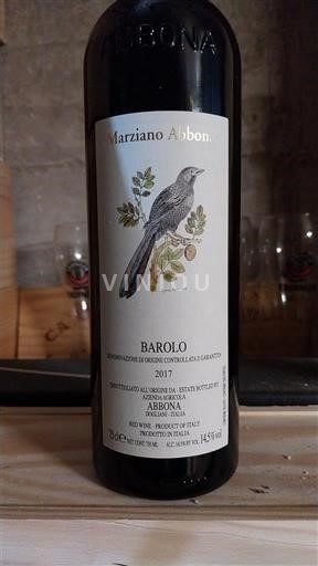 Vini Rouge sec Marziano Abbona 2017 Italia Piemonte Barolo DOC