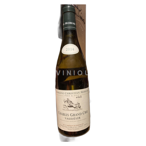 Borgoña Chablis Grand Cru Domaine Christian Moreau Père & Fils Vaudesir 2014