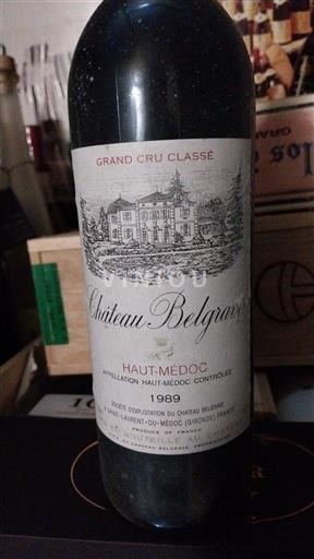 Bordeaux Haut-Médoc Grand Cru Château Belgrave 1989