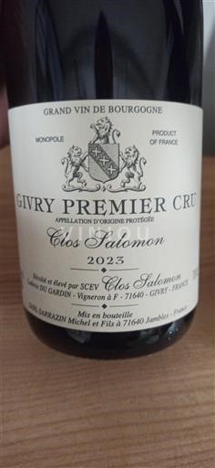 Bourgondië Givry Premier Cru Michel Sarrazin et Fils Clos Salomon 2023