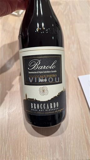 Vine Rouge sec Bricco San Pietro Broccardo 2020 Italien Piemonte Barolo DOC