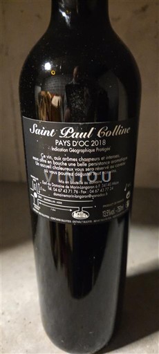Languedoc in Roussillon Pays d'Oc Saint Paul Colline 2018