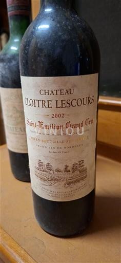 Bordeaux Saint-Émilion Grand Cru Château Cloitre Lescours 2002