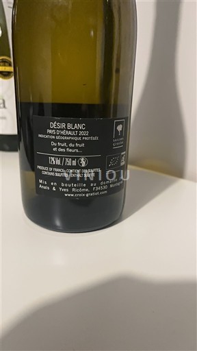 Languedoc Not Specified Croix Gratiot Désir Blanc 2022