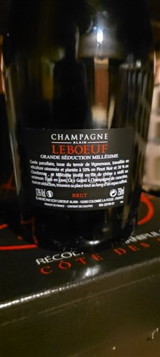 Champagne Champagner Alain Leboeuf Grande Séduction Millésime 2015