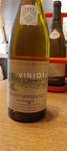 Bourgogne Puligny-Montrachet Domaine Génot-Boulanger Les Nosroyes 2004