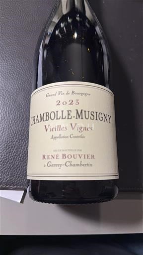 Vinos Rouge sec Vieilles Vignes René Bouvier 2023 Francia Borgoña Chambolle-Musigny AOC