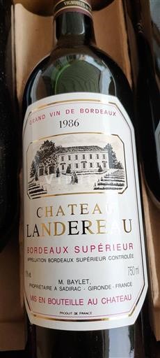Bordeaux Bordeaux superiore Château Landerau 1986