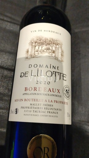 Bordeaux Domaine Lilotte 2020